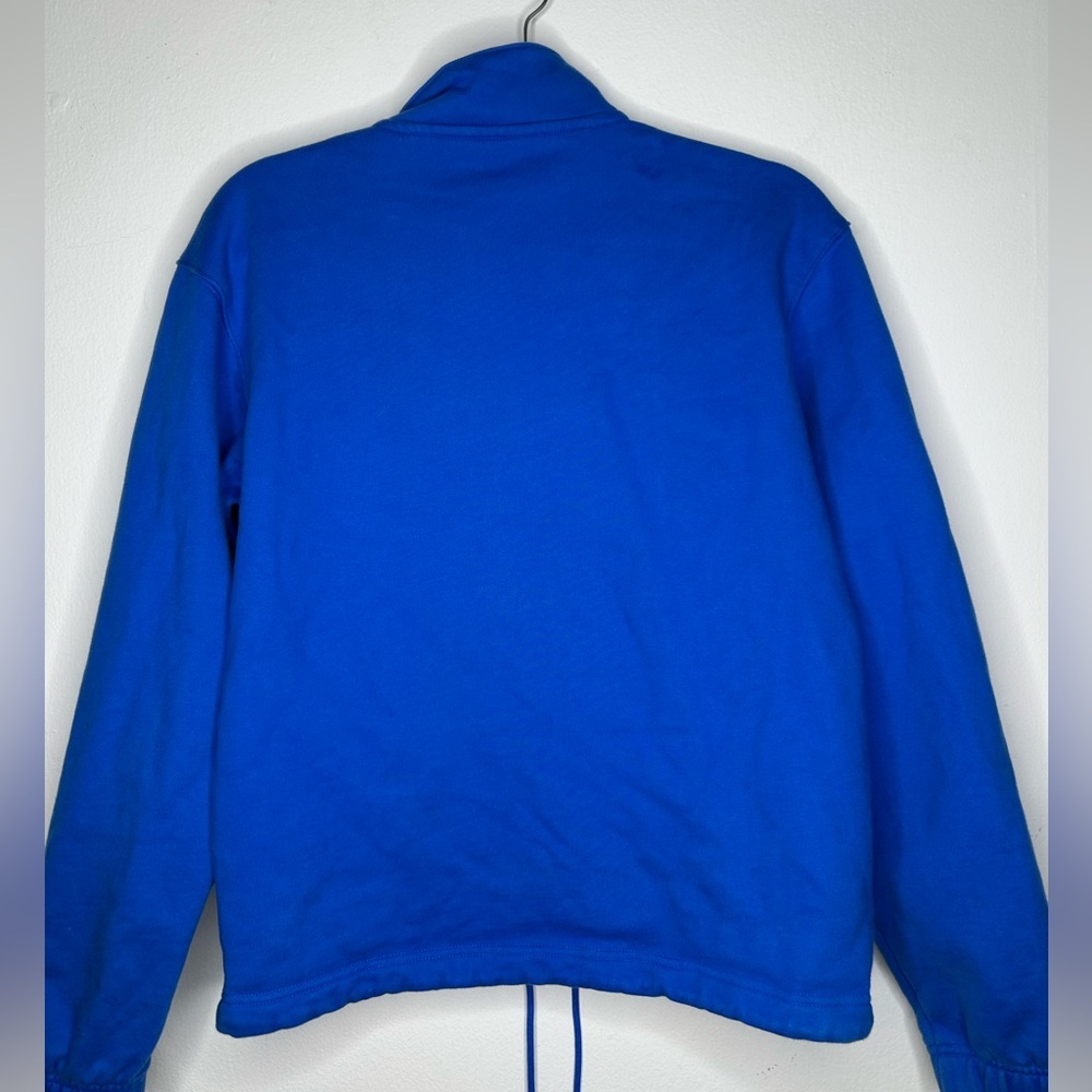 adidas Originals Adicolor Contempo Half-Zip Blue Cotton Blend Crew Sweatshirt - Picture 8 of 10